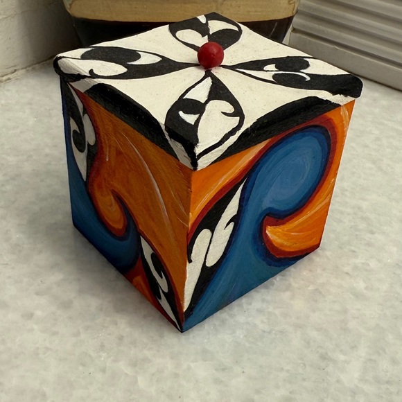 Other - Hand painted wooden trinket box